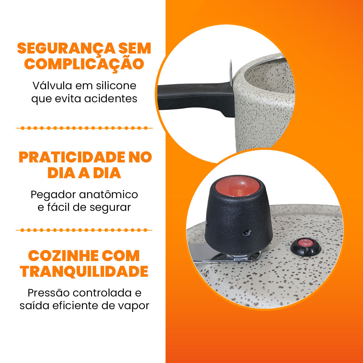 Panela De Pressão 4,5 Litros Revestimento Antiaderente - Bianco